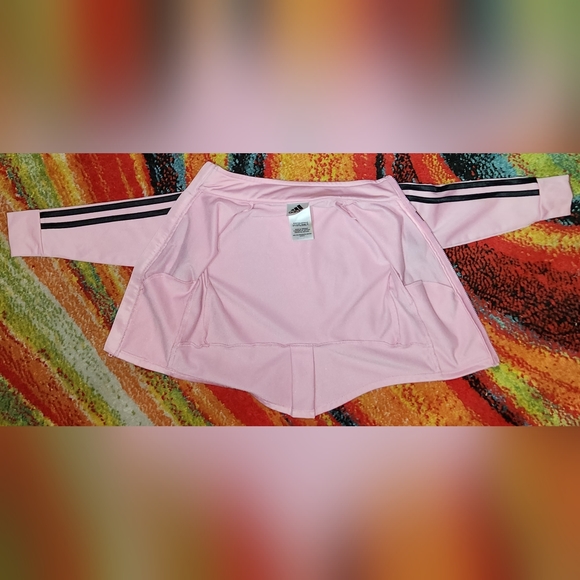 Adidas Little Girls Sz 3T Pink and Black Zipper Jacket Athletic Wear - Picture 4 of 5